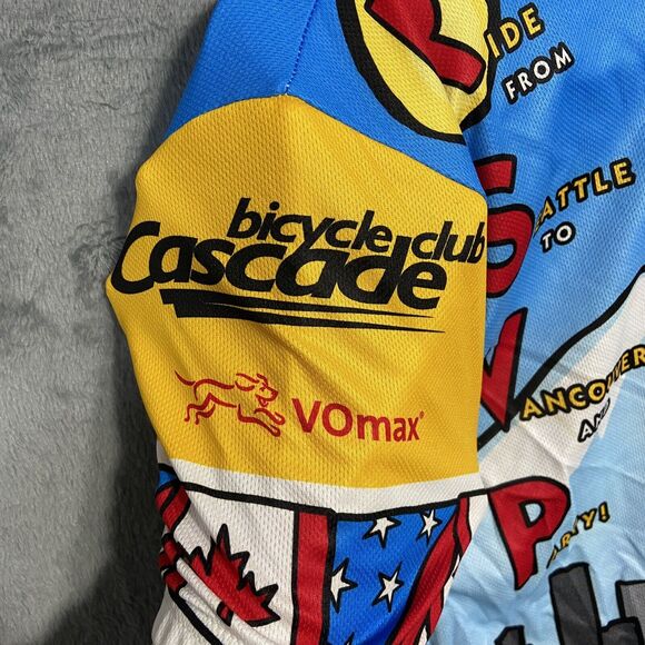 Vintage Cascade Cycling Jersey XS Bicycle Club RSVP 2004 Seattle To Vancouver BC - Picture 3 of 16